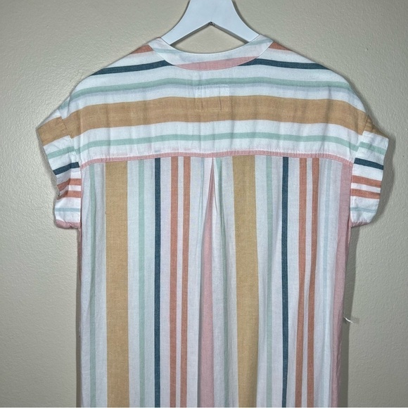 Rails Womens Suri Melon Stripe Rayon Linen Blend Midi Dress Size XS Multicolor - Picture 9 of 10